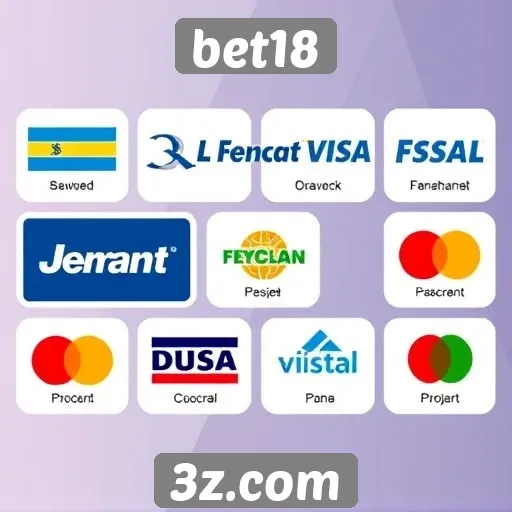 Métodos de pagamento disponíveis no bet18